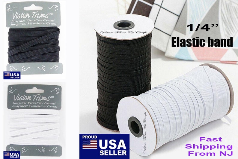 14 Inch Elastic for Sewing DIY Face Masks Hair Scrunchies USA SELLER Head Band Wraps Medical Caps