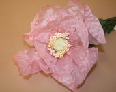 Menge 12 handgemalt große tropische Mohn Blumen - Baby Pink-Millinery Versorgung, Craft Supply