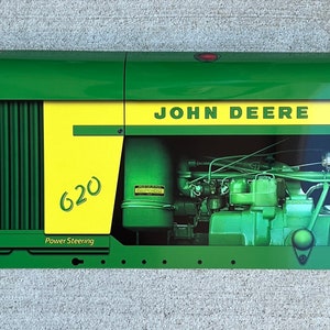 Vintage style john deere 620  farm tractor side 3D inspired wall art decor garage sign