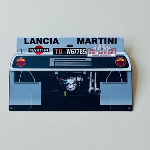 Legendary Lancia rally 037  wall art Lancia racing sign  garage  art racing decor