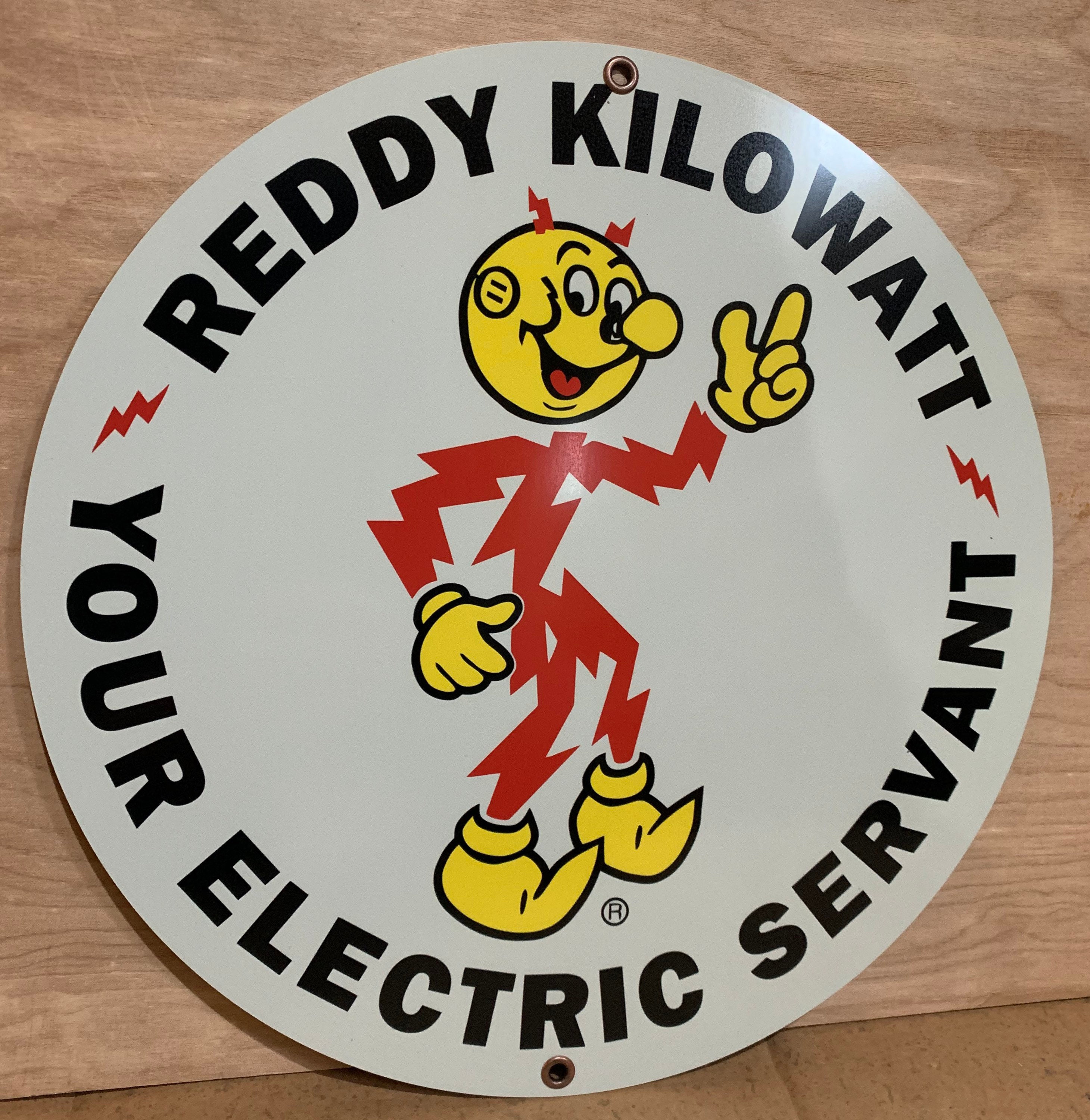Reddy Kilowatt Sign - Etsy Reddy Kilowatt Sign - Etsy