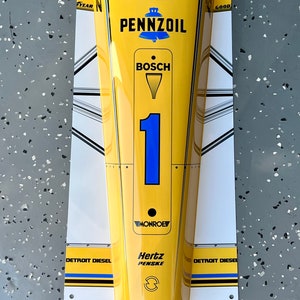 Racing Indy 500 legend 1988 Al Unser Hertz Chevrolet inspired wall art decor garage sign
