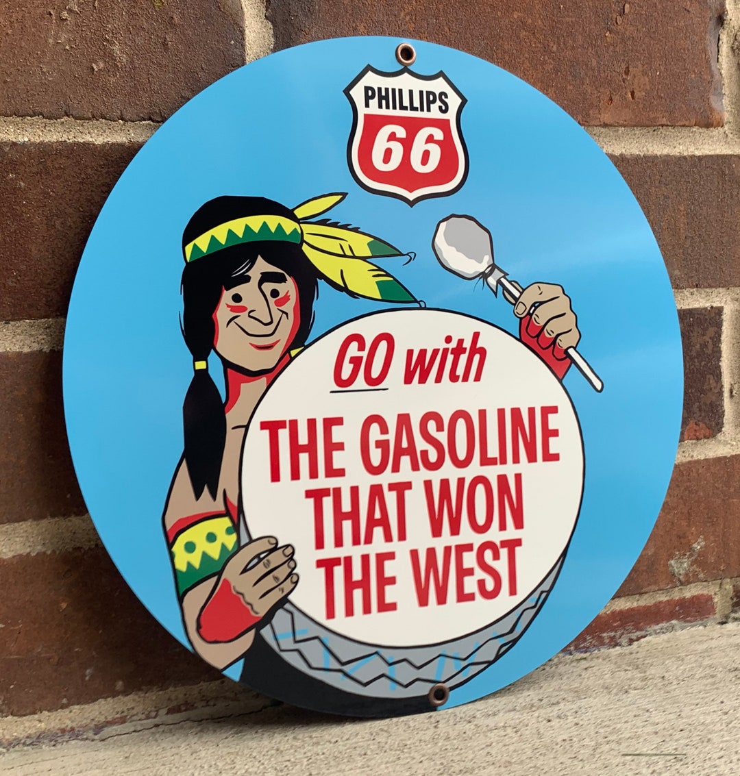 80年代　Phillips66 USA ガソリン　ライトアップ　看板　ガレージ Phillips 66 Metal Sign – Chrome Domz