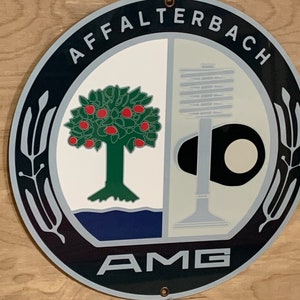 Retro style MB AMG racing inspired HD like wall art sign
