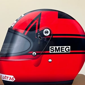 F1 champion Gilles Villeneuve inspired 3D helmet wall decor garage art