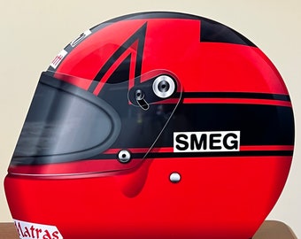 F1チャンピオンのジル・ヴィルヌーヴにインスパイアされた3Dヘルメット