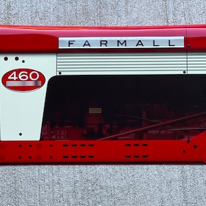 Vintage style farmall harvest international 460  farm tractor side 3D inspired wall art decor garage sign
