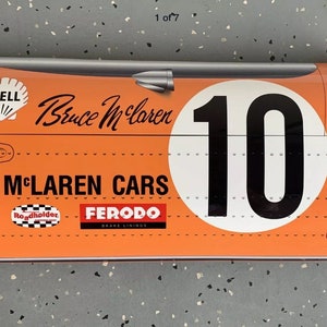 Racing legend Bruce mclaren f1 formula 1 racing 3D inspired wall art decor sign