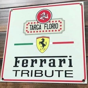 Retro style targa florio tribute wall art sign