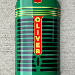 Vintage style oliver HG tractor front  inspired wall art decor garage sign