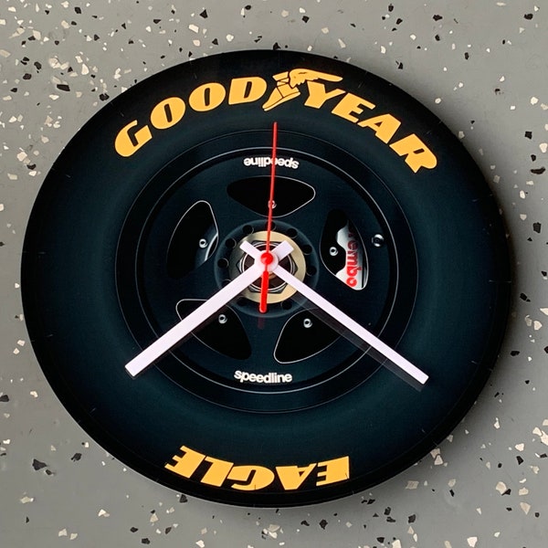 F1 Honda McLaren mp4 Senna Racing Good Year Adler Reifen inspiriert HD Wand Garage Uhr