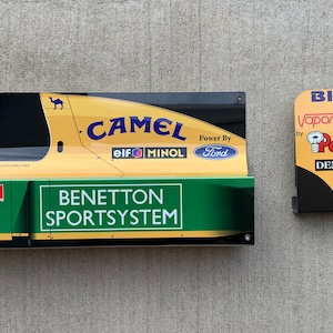 Legendary F1 side view 2 pc Schumacher inspired wall decor garage art
