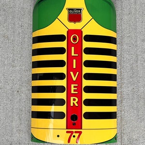 Vintage style oliver 77  farm tractor 3D inspired wall art decor garage sign