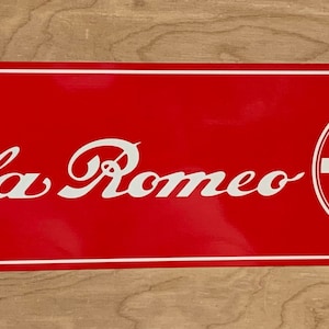 Retro style Alfa Romeo italian supercar inspired wall art decor sign