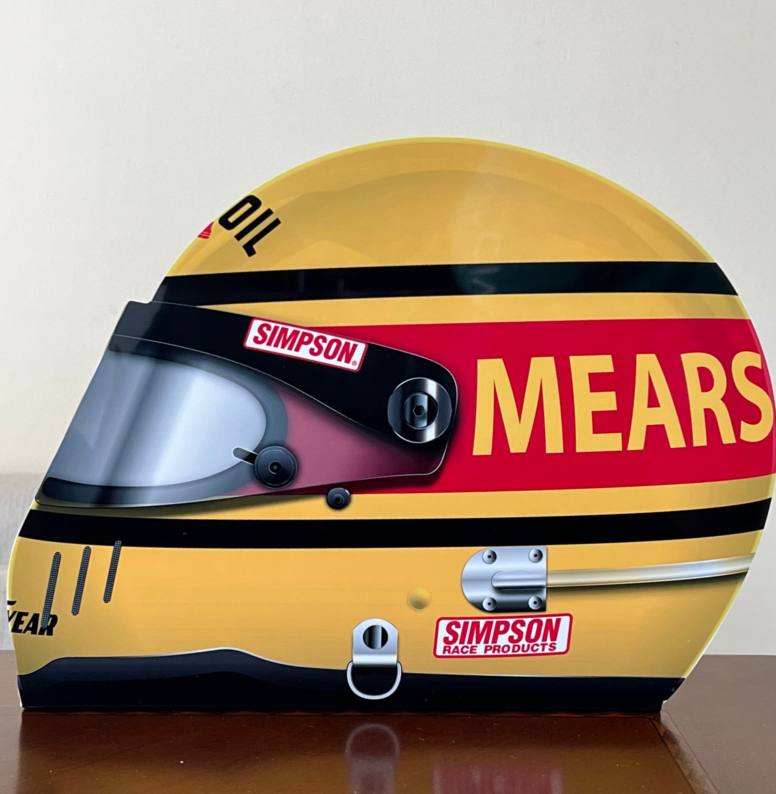 リック・メアーズ 1989 インディ500 レーシングヘルメット アルミ