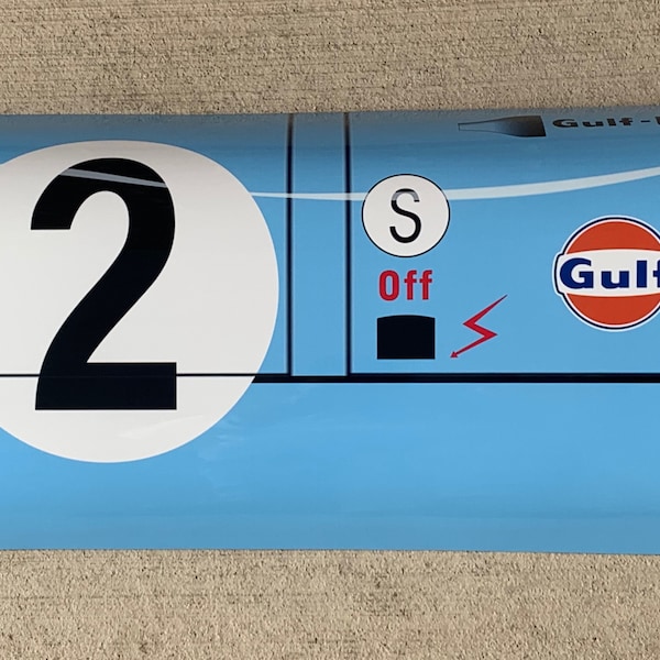 Racing legend Rodriguez  1970 Daytona 917 champion inspired 3D sidecar wall art decor garage sign