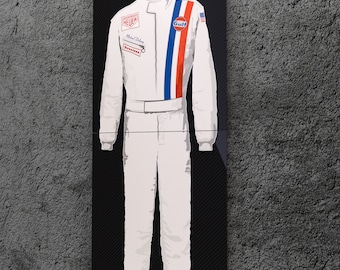 Le Mans Steve McQueen Racing Suit & Helmet Aluminum Wall Art