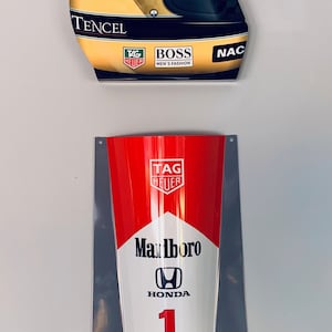 F1 racing legend Ayrton Senna mp4 inspired 2 pc 3D inspired art garage wall decor