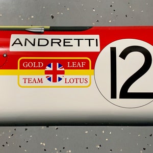 Racing F1 legend Mario Andretti gold leaf team inspired 3D art wall decor