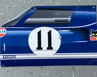 Arte mural de aluminio del coche de carreras Daytona Ford GT40 de 1967
