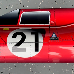 Racing p4 Le mans inspired 3d art wall garage sign