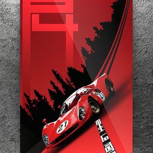 Legendary Lemans p4 Prova Racing Inspired wall decor high quality garage art metal sign