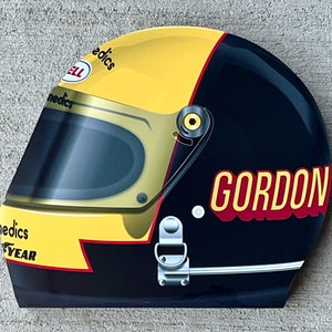 Racing Indy 500 Legend Gordon Smiley Inspired Helmet Wall Decor Sign - Etsy