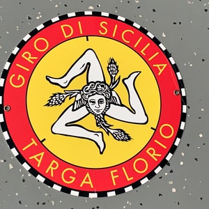 Racing italian gyro fa Sicilia targa florio ispirato decorazione murale segno