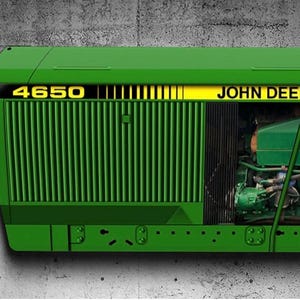 Vintage Stil John Deere Farm Traktor Seite 4650 Seite 3D inspiriertes Wand Kunst Dekor Garagenschild