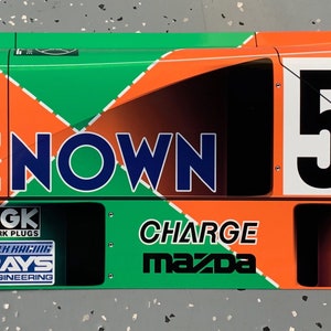 Racing 1991 Le Mans winner mazda 787b side door  3d inspired garage art