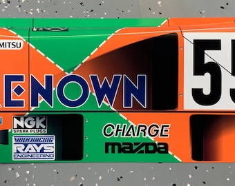 Racing 1991 Le Mans winner mazda 787b side door  3d inspired garage art