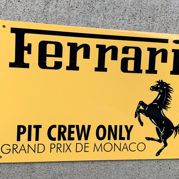 Formula 1 f1 team racing monaco  pit stop inspired garage art decor