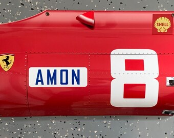 Racing car 1967 F 312f f1 Chris amon inspired side 3d garage art decor
