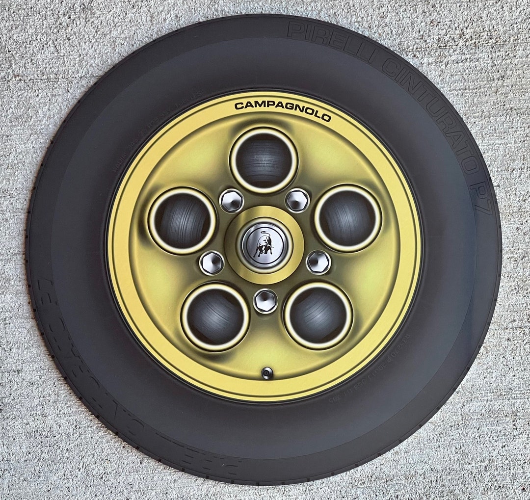 Racing Super Car Tires Rim Bravo Wheels Inspired Wall Art Garage Decor ...