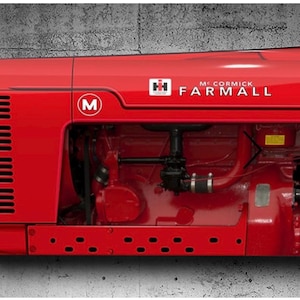 Vintage style Farmall Ernte Modell M Farm Traktor Seite 3D inspirierte Wand Kunst Dekor Garage Schild