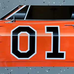 Legendary Dodge Charger tnt express  inspired gen lee side car 3D garage art