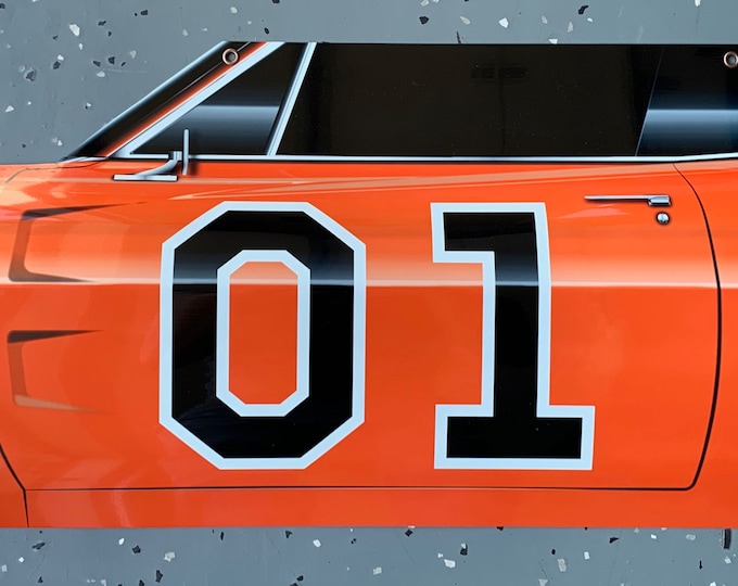 General Lee Dodge Charger Customized Pencil Drawing Print - Etsy