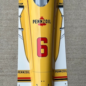 Racing legend 1984 Rick Mears Indy 500 inspired wall art decor man-cave garage sign