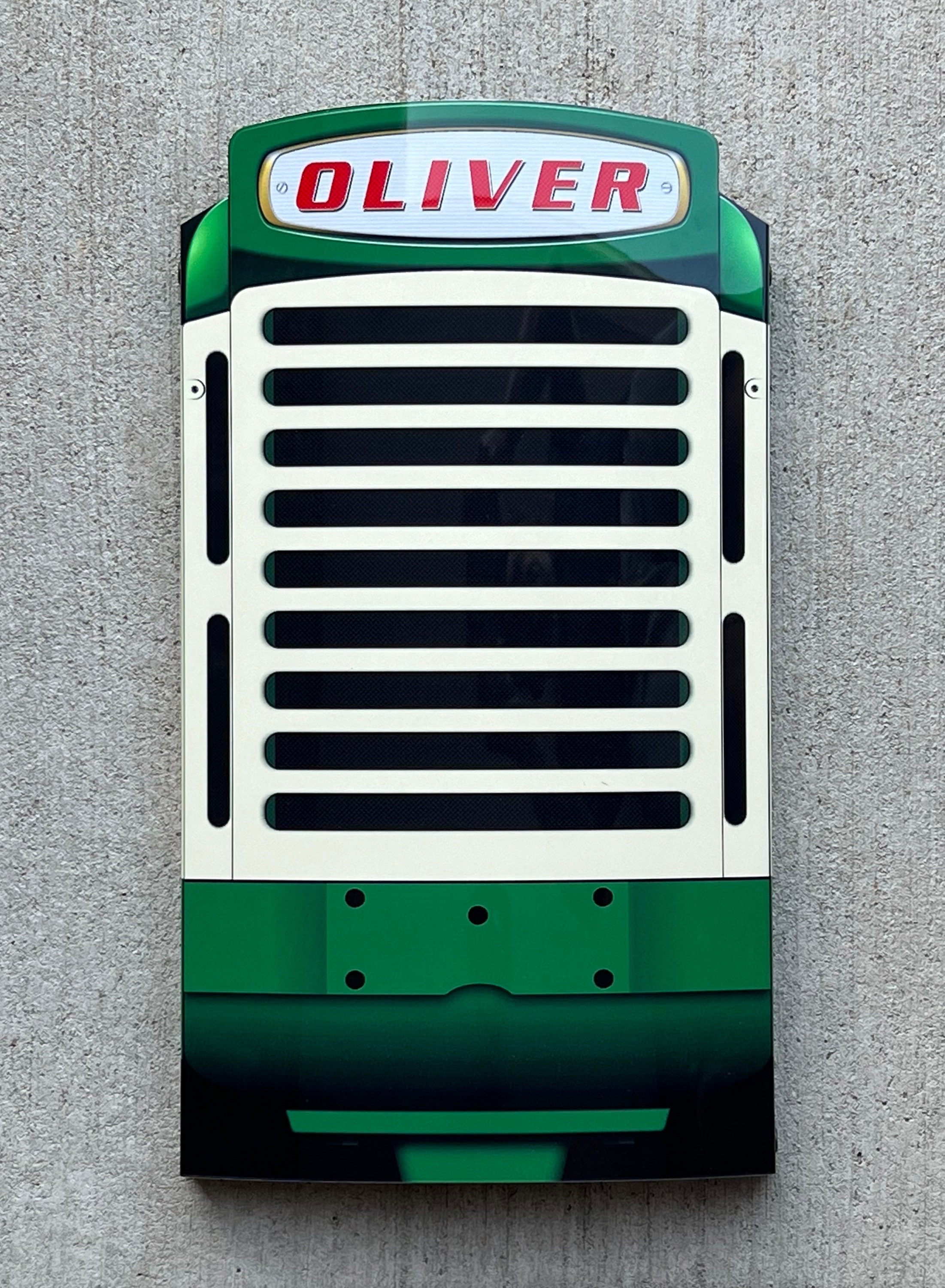 1958 model oliver 770 diesel tractor inspired wall art garage decor