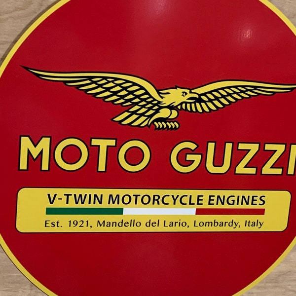 Racing moto  guzzi motorcycles inspired wall decor art garage