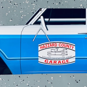 Dukes of hazzard garage tow cooter Davenport  truck inspired 3D garage art decor sign