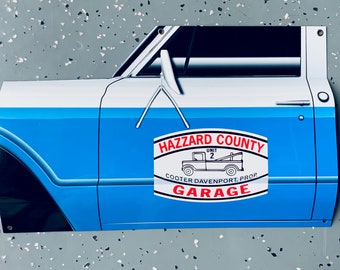 Dukes of hazzard garage tow cooter Davenport  truck inspired 3D garage art decor sign