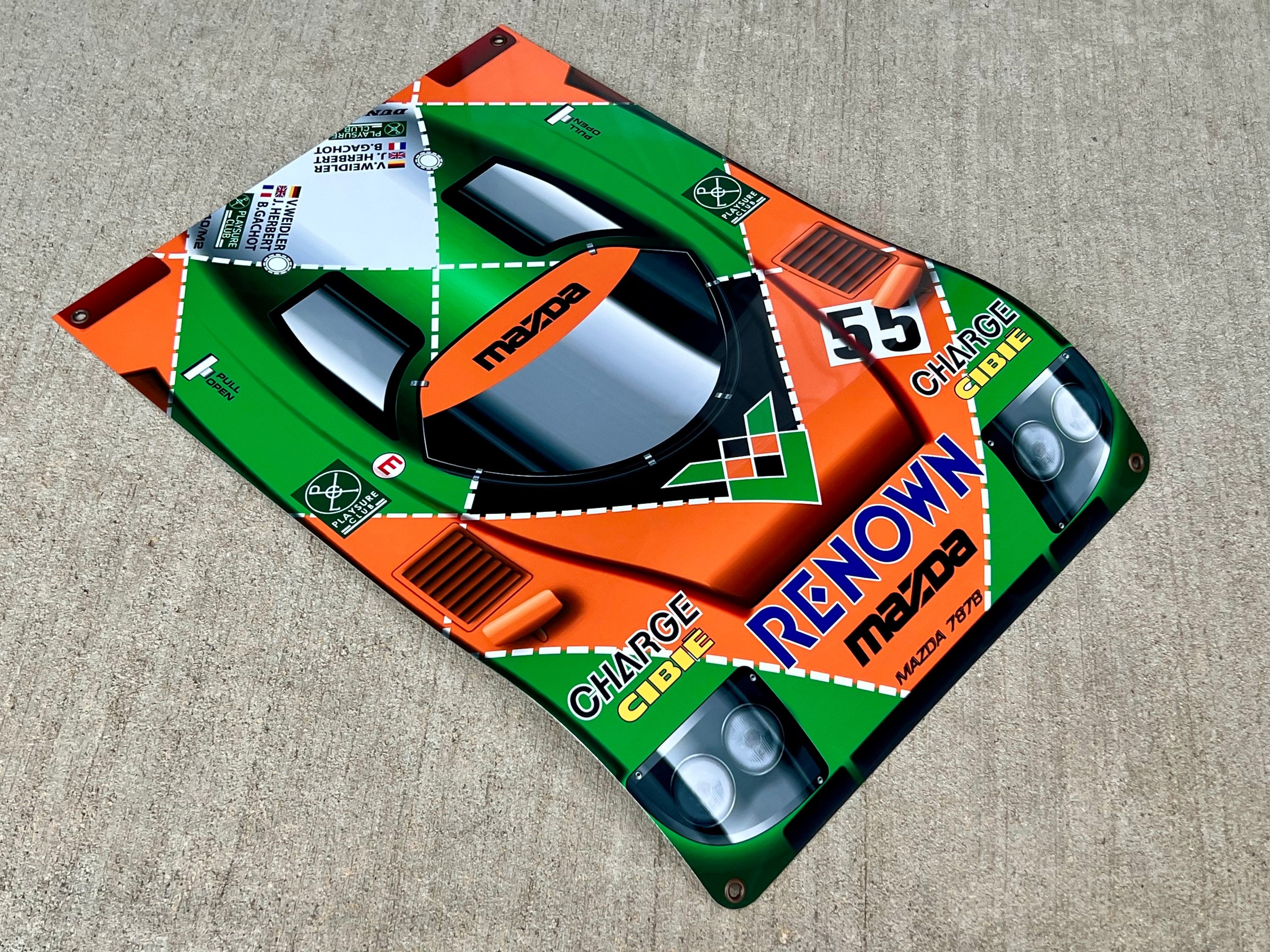 レーシング 1991 ルマン優勝者マツダ 787b フロント 3D 効果に