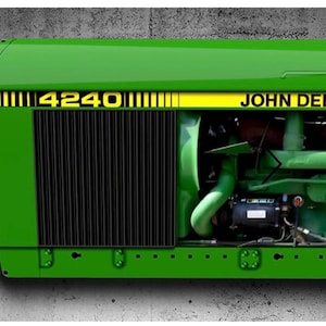 Vintage style John Deere  farm tractor side 4240 diesel side  3D inspired wall art decor garage sign