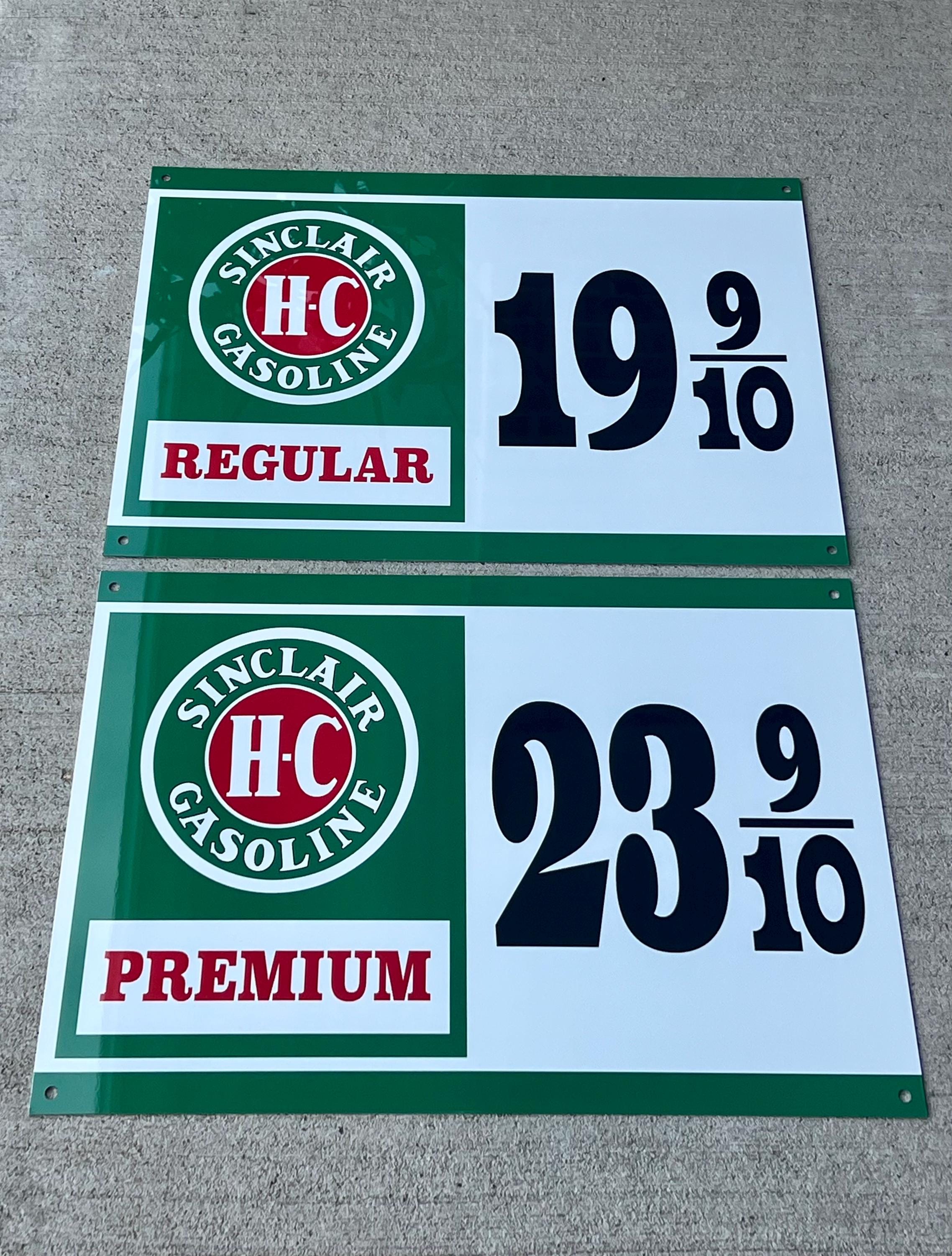 Large Reproduction Signs Large 2 Piece Vintage Style Sinclair 1950-60’s Gas Pump Reproduction ...