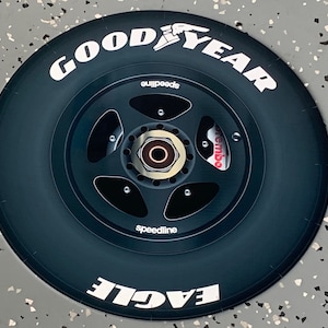 F1 Honda mclaren mp4 Ayrton Senna racing tires  good year eagle  tires inspired garage art wall decor sign