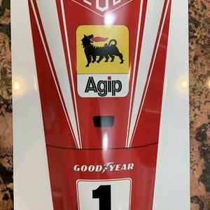 Racing legend Niki Lauda  F1 team 1976 Grand Prix inspired 3D wall decor garage sign
