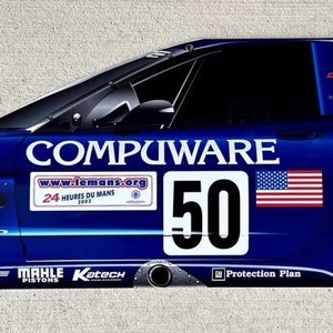 Racing 2003 Corvette Daytona  C5-R inspired wall art garage man-cave decor sign