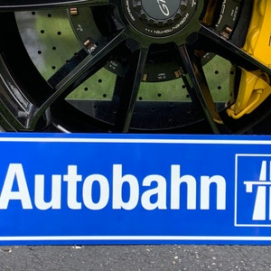 Autobahn no speed limit German racing super highway inspired garage decor