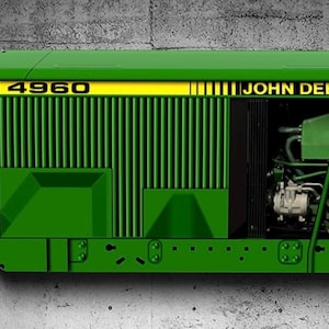 Vintage Stil John Deere Farm Traktor Seite 4960 Seite 3D inspiriertes Wand Kunst Dekor Garagenschild